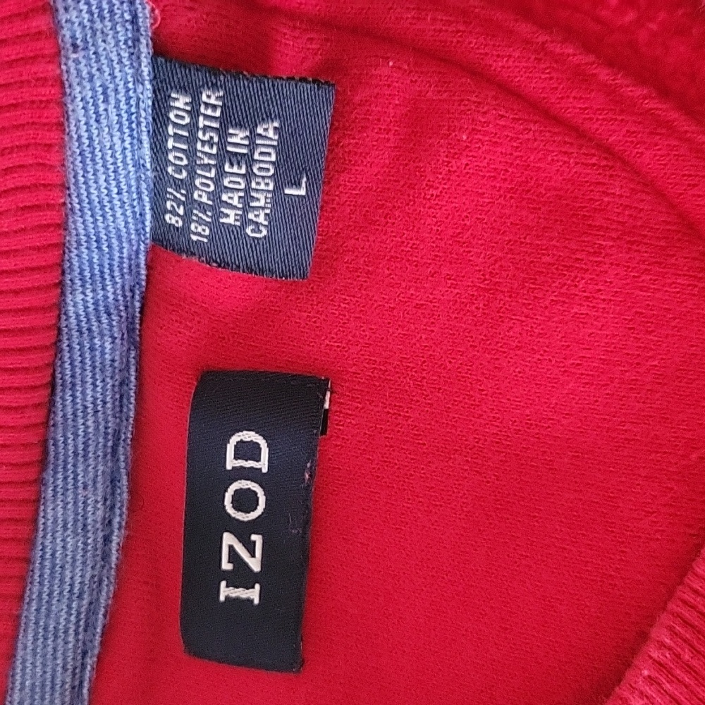 IZOD Red Sweatshirt Large - Picture 5 of 7